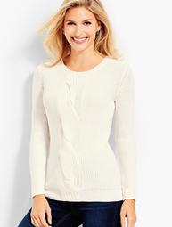 Cable Twist Sweater-Ivory