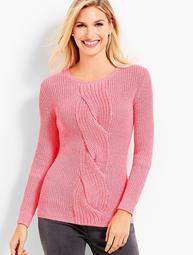 Cable Twist Sweater-Marled