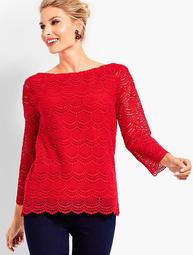 Lace-Overlay Top