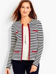 Stripe Sweater Jacket