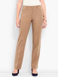 Refined Bi-Stretch Fly-Front Straight-Leg Pant