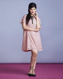 Simply Be Lace Dress With Tipping