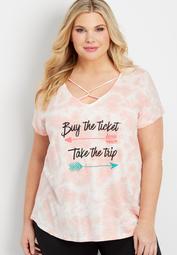 plus size buy the ticket graphic tee
