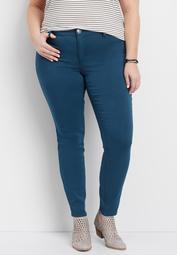 DenimFlex&trade; plus size jegging in rich teal