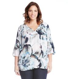 Plus Size Flare Sleeve Top