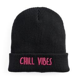 Women's Mudd® Embroidered "Chill Vibes" Beanie