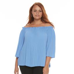 Plus Size Apt. 9® Pleated Off-the-Shoulder Top