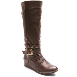 Kisses by 2 Lips Too Too Spunky Women's Knee-High Wedge Boots