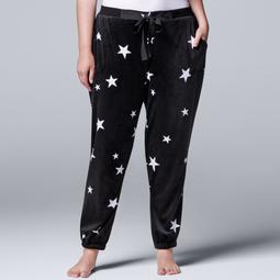 Plus Size Simply Vera Vera Wang Pajamas: Dream On Dreamer Jogger Pants