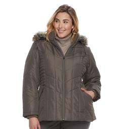 Plus Size d.e.t.a.i.l.s Hooded Quilted Jacket