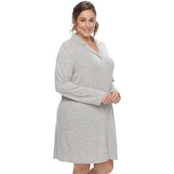 Plus Size SONOMA Goods for Life™ Pajamas: Notch Collar Button-Down Sleep Shirt