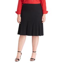Plus Size Chaps Pleated A-line Skirt