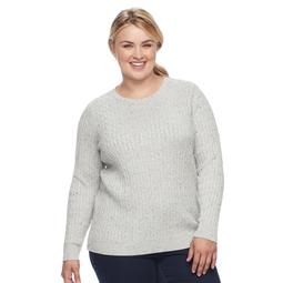 Plus Size Croft & Barrow® Cable Knit Sweater