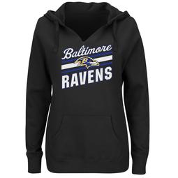 Plus Size Majestic Baltimore Ravens Notched Hoodie