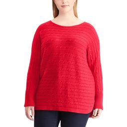 Plus Size Chaps Cable Knit Sweater
