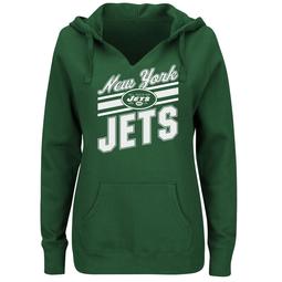 Plus Size Majestic New York Jets Notched Hoodie