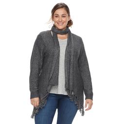 Plus Size SONOMA Goods for Life™ Scarf Cardigan Sweater