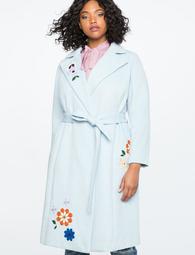 Embroidered Robe Coat