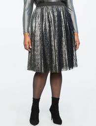 Textured Pleated Skirt