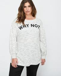 L&L Statement Sweatshirt with Lace-Up Back