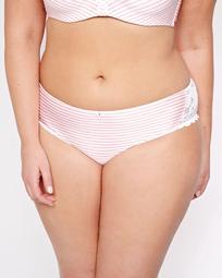 Printed Striped Panty with Lace Inserts - Déesse Collection