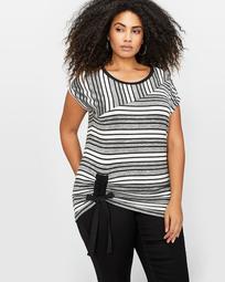 L&L Striped T-Shirt with Drawstring