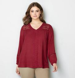 Tonal Embroidered Lace Top