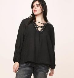 Lace Trim Caged Top