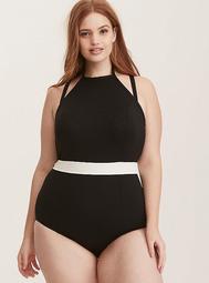 High Neck Multi-Strap One-Piece Swimsuit