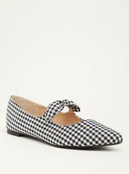 Gingham Mary Jane Flats (Wide Width)
