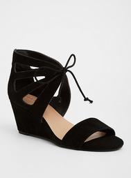 Black Caged Butterfly Cutout Wedges (Wide Width)