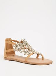 Gemstone T-Strap Sandals (Wide Width)