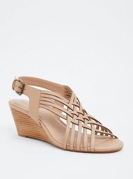Strappy Cage Front Mini Wedges (Wide Width)