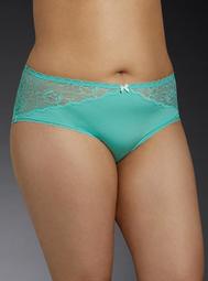 Microfiber & Lace Inset Cheeky Panty