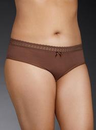 Cocoa Brown Cotton Hipster Panty