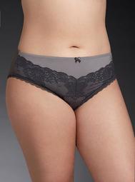 Lace Trim & Mesh Back Hipster Panty