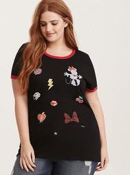 Disney Minnie Mouse Patches Ringer Tee