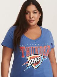 NBA Oklahoma City Thunder Blue V-Neck Tee