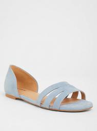 Chambray Strappy Peep Toe D'Orsay Sandals (Wide Width)