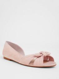 Soft Pink Bow D'Orsay Flat (Wide Width)