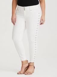 Runway Collection - Lace-Up White Wash Jegging