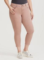 Ankle Skinny Twill Pant - Pink Wash