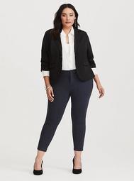 Ankle Trouser - Navy All-Nighter Ponte