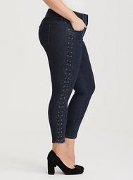 Jeggings - Medium Wash with Lace-Up Sides