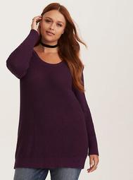 Grommet Cage Back Knit Sweater