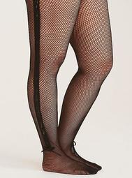 Lace Up Side Fishnet Tights