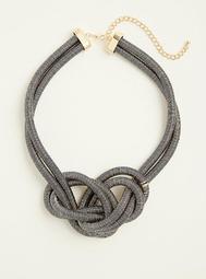 Gold Knot Statement Necklace