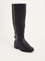 Studded Side Knee-High Boots (Wide Width & Wide Calf)