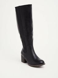 Faux Leather Knee-High Boots (Wide Width & Wide Calf)