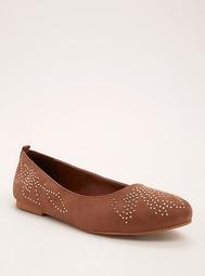 Patterned Studded Flats (Wide Width)